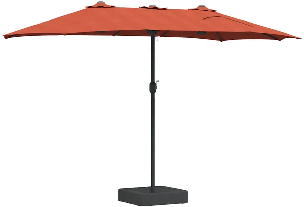 Sodo skėtis Terakotos 385 x 209 x 244 cm Poliesteris ir plienas