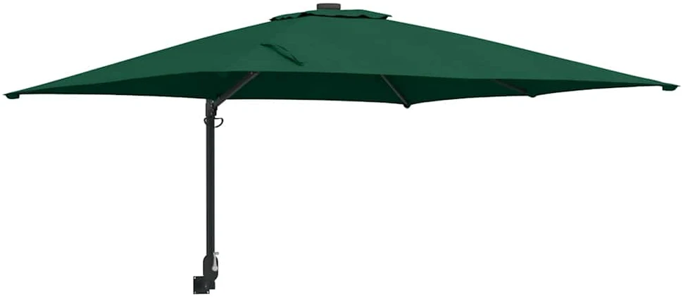 Sodo skėtis 248,5 x 247,5 x 160 cm Poliesteris ir plienas Žalia