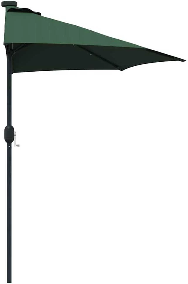 Sodo skėtis Žalia 294 x 150 x 223 cm Poliesteris ir plienas