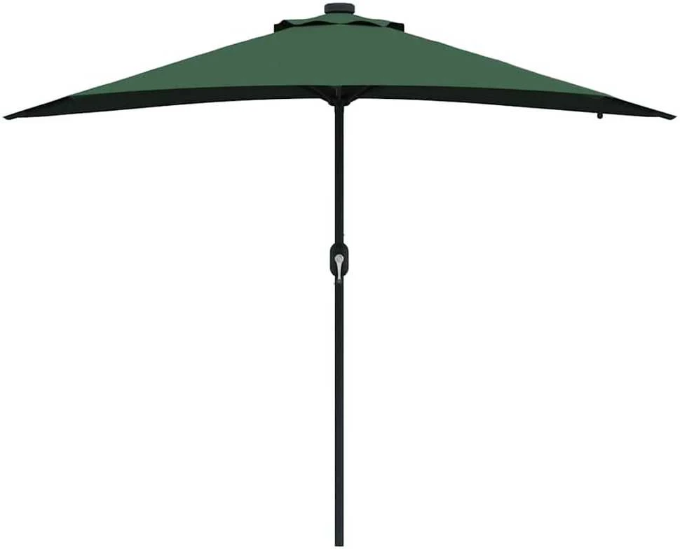Sodo skėtis Žalia 294 x 150 x 223 cm Poliesteris ir plienas