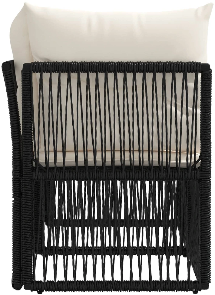Sodo sofa 2-Vietų skaičius Juoda poliratanas