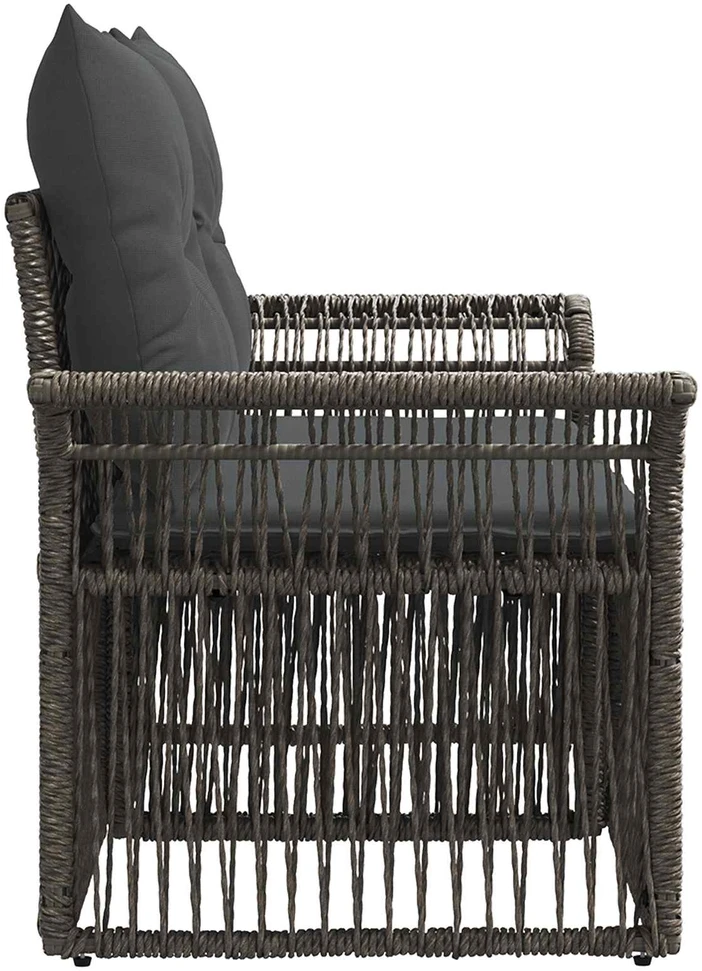 Sodo sofa 2-Vietų skaičius Pilka poliratanas