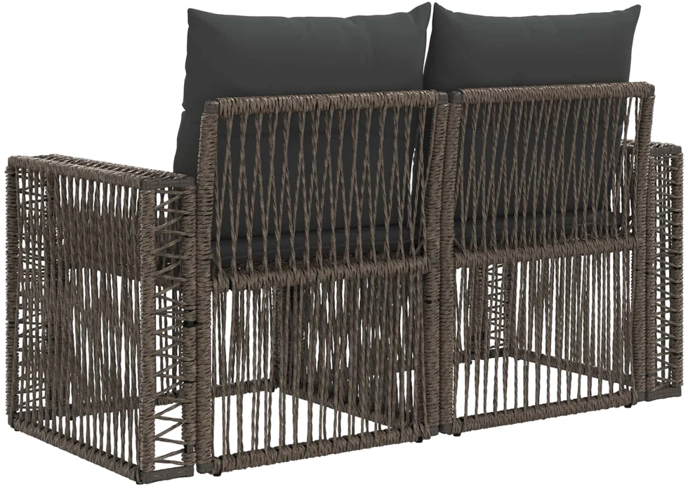Sodo sofa 2-Vietų skaičius Pilka poliratanas