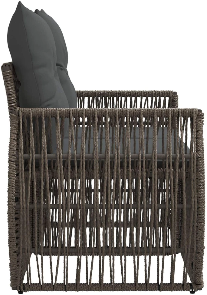 Sodo sofa 2-Vietų skaičius Pilka poliratanas