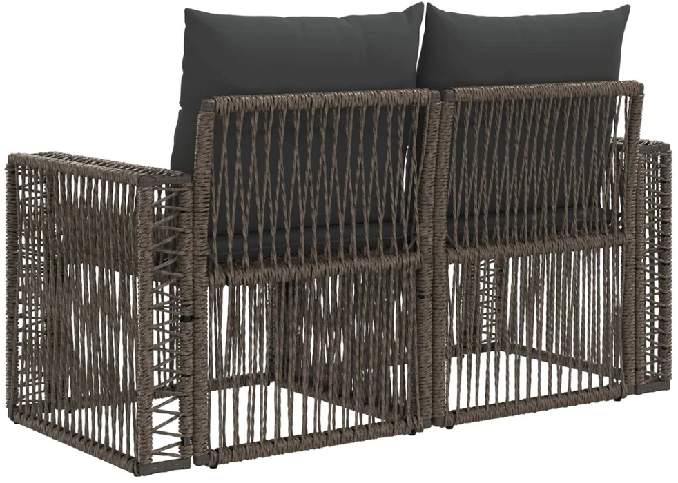 Sodo sofa 2-Vietų skaičius Pilka poliratanas