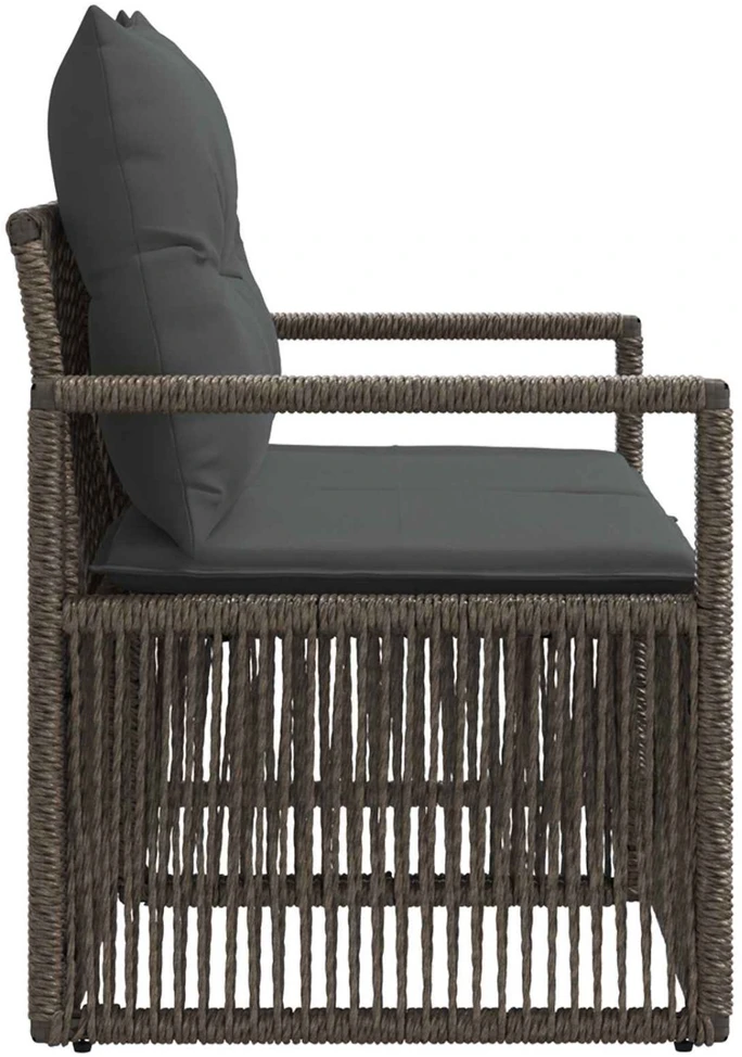 Sodo sofa 2-Vietų skaičius Pilka poliratanas