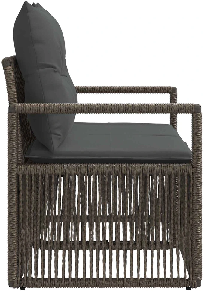 Sodo sofa 2-Vietų skaičius Pilka poliratanas