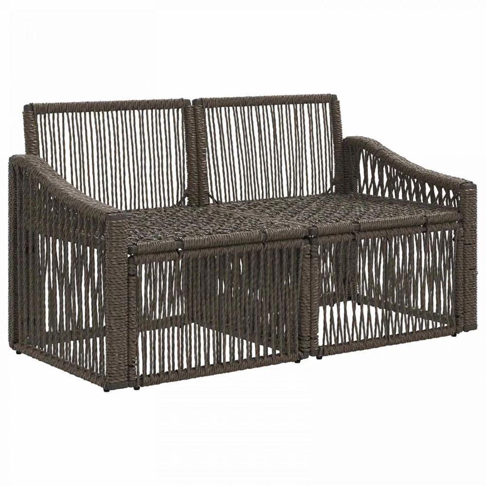 Sodo sofa 2-Vietų skaičius Pilka poliratanas