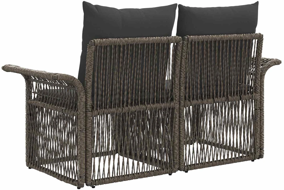 Sodo sofa 2-Vietų skaičius Pilka poliratanas