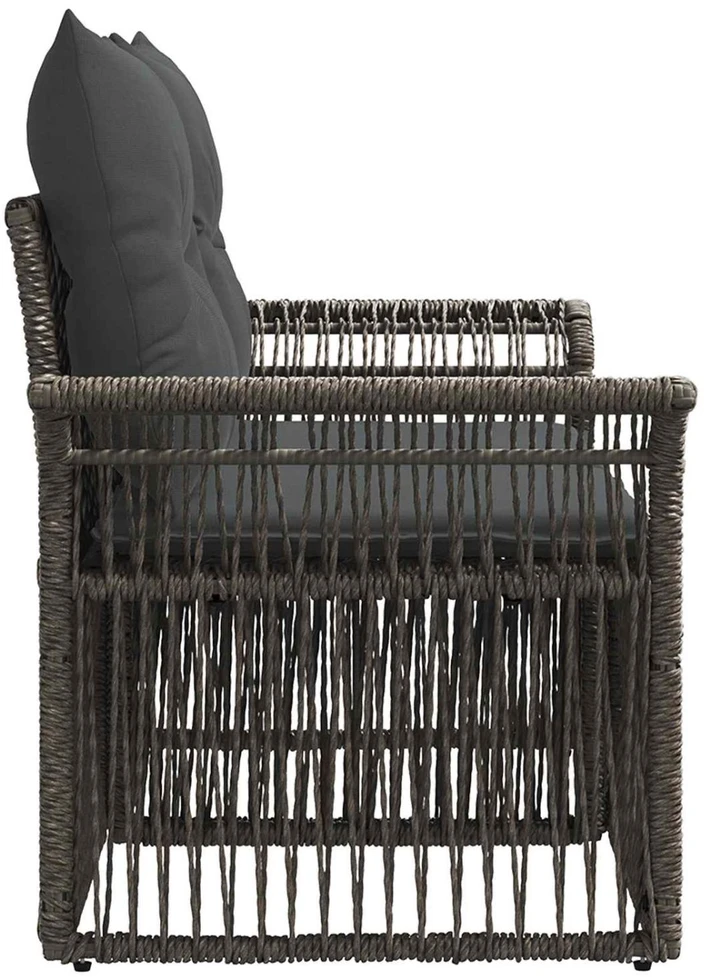 Sodo sofa 2-Vietų skaičius Pilka poliratanas