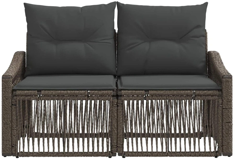 Sodo sofa 2-Vietų skaičius Pilka poliratanas