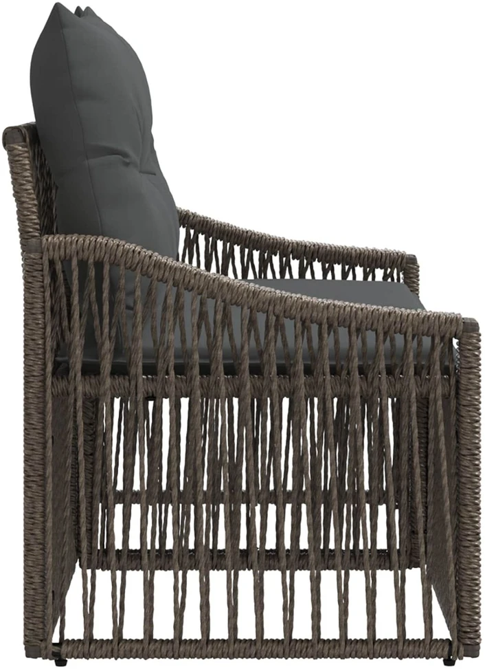 Sodo sofa 2-Vietų skaičius Pilka poliratanas