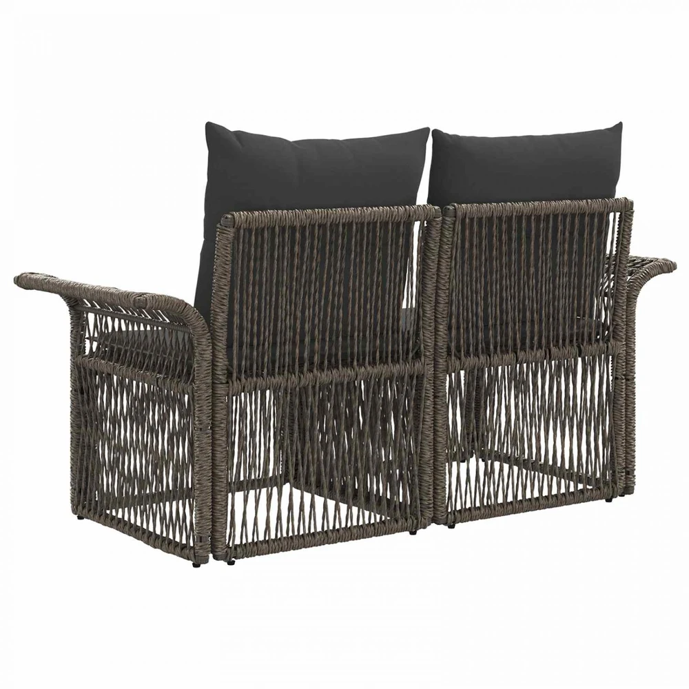 Sodo sofa 2-Vietų skaičius Pilka poliratanas