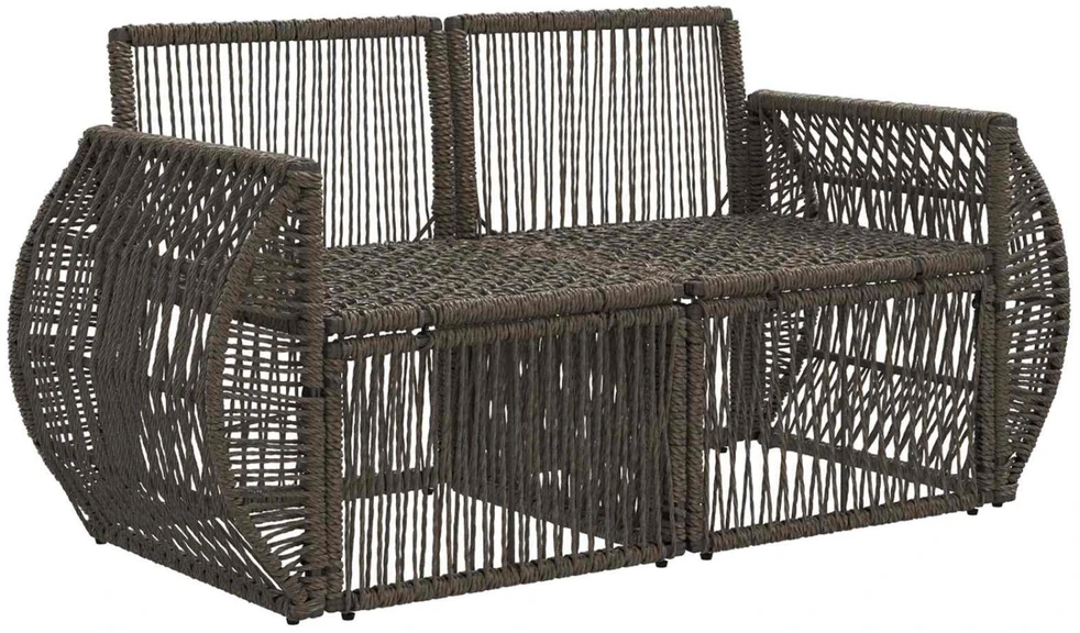 Sodo sofa 2-Vietų skaičius Pilka poliratanas