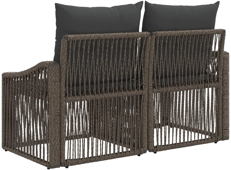 Sodo sofa 2-Vietų skaičius Pilka poliratanas
