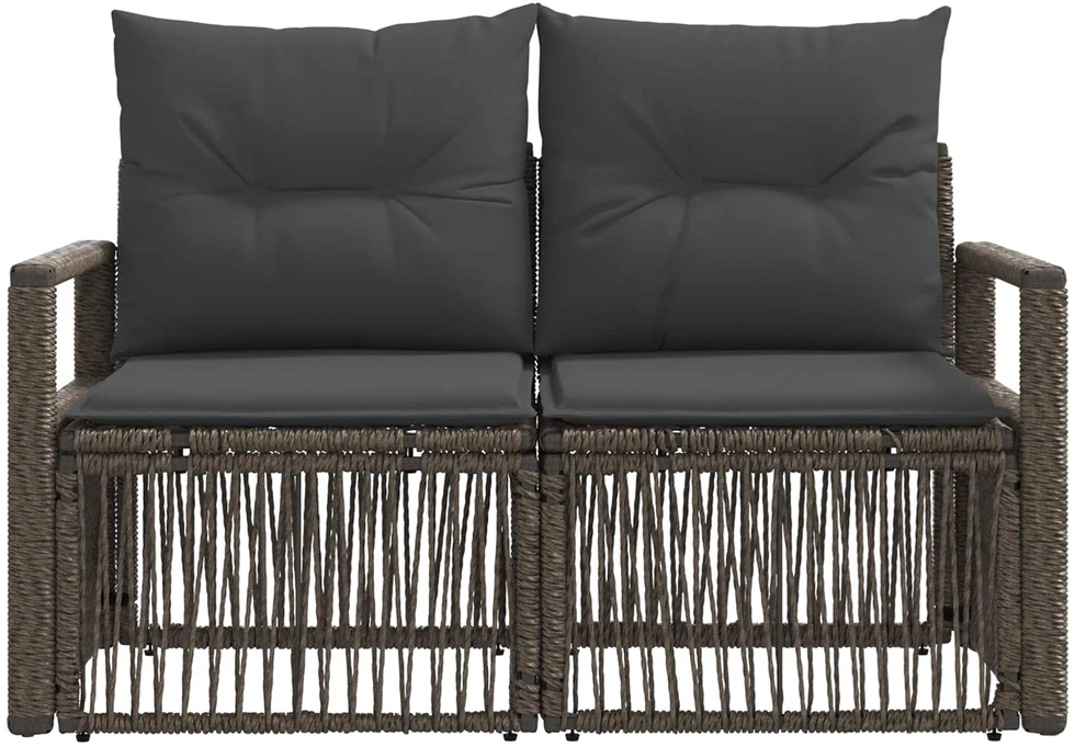 Sodo sofa 2-Vietų skaičius Pilka poliratanas