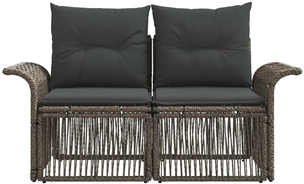 Sodo sofa 2-Vietų skaičius Pilka poliratanas