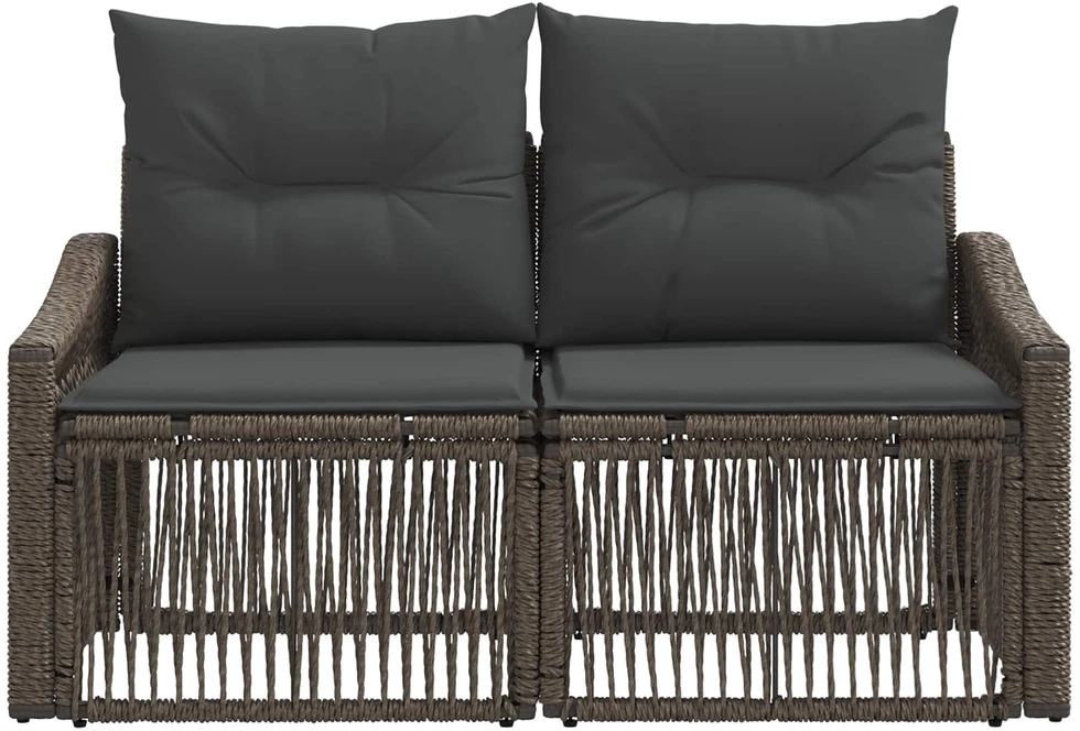 Sodo sofa 2-Vietų skaičius Pilka poliratanas