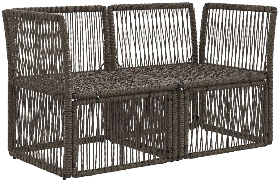 Sodo sofa 2-Vietų skaičius Pilka poliratanas