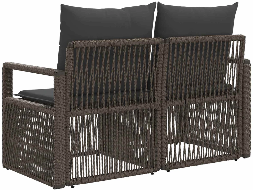 Sodo sofa 2-Vietų skaičius Pilka poliratanas