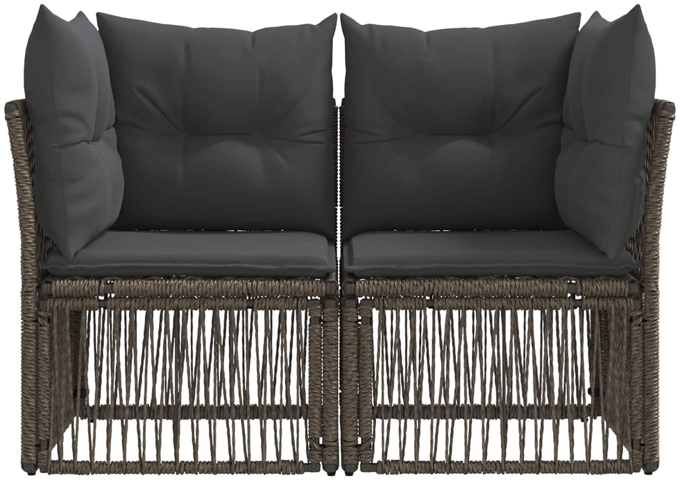 Sodo sofa 2-Vietų skaičius Pilka poliratanas