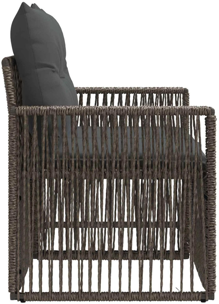 Sodo sofa 2-Vietų skaičius Pilka poliratanas