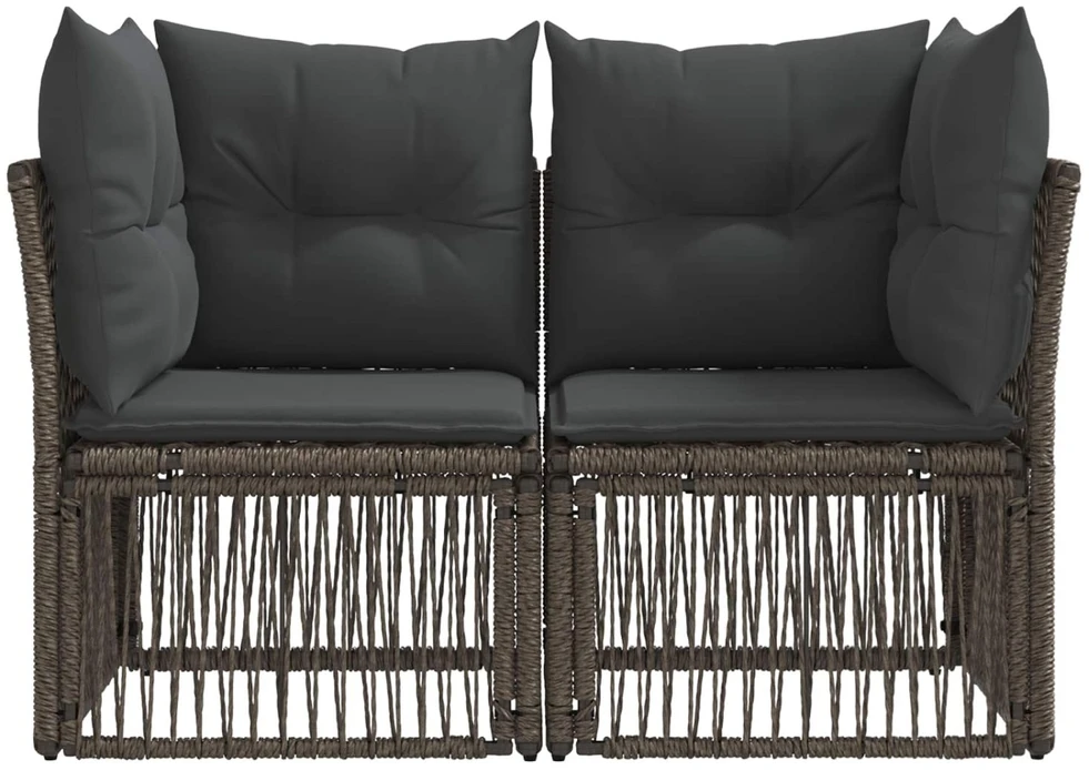 Sodo sofa 2-Vietų skaičius Pilka poliratanas