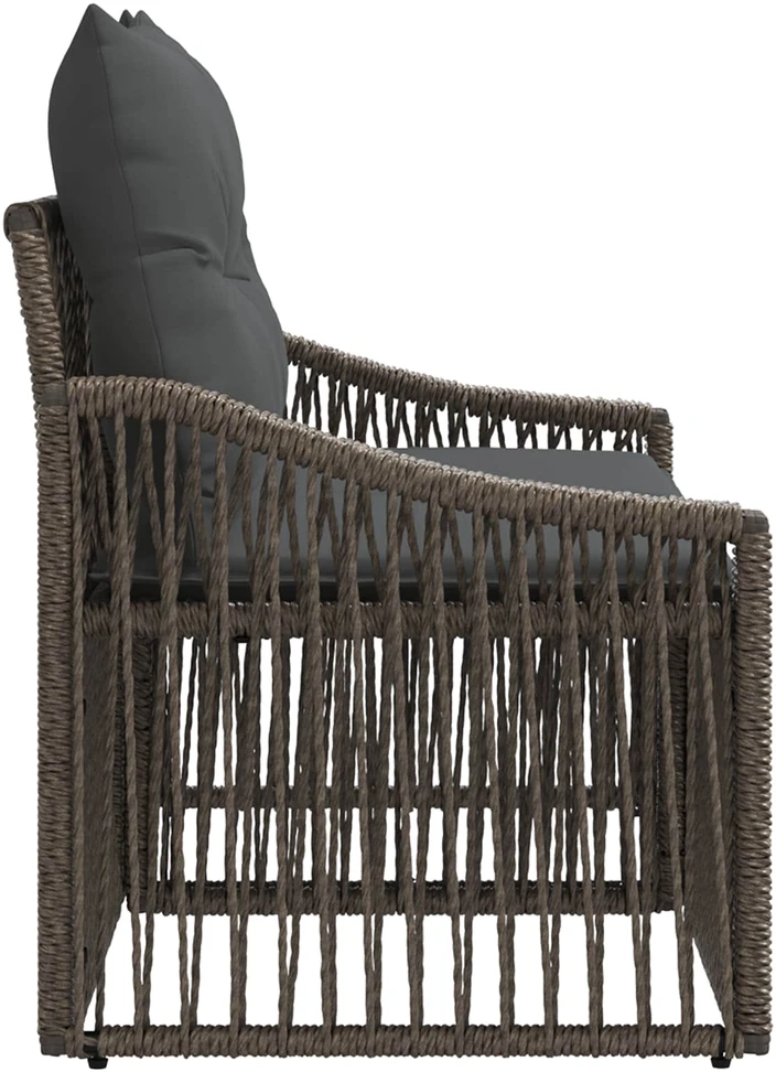 Sodo sofa 2-Vietų skaičius Pilka poliratanas