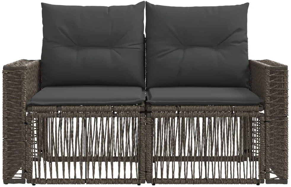 Sodo sofa 2-Vietų skaičius Pilka poliratanas