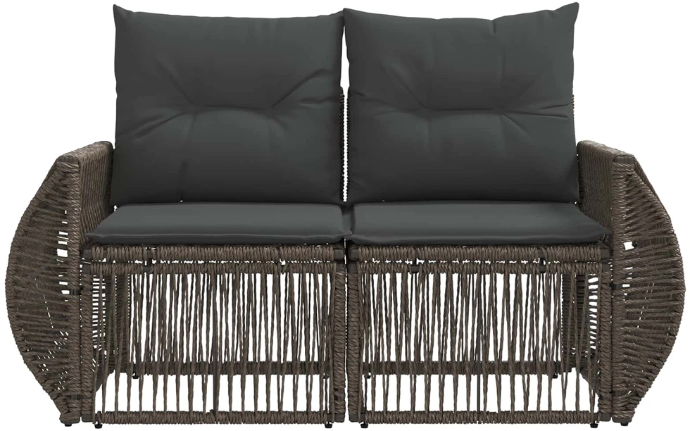 Sodo sofa 2-Vietų skaičius Pilka poliratanas