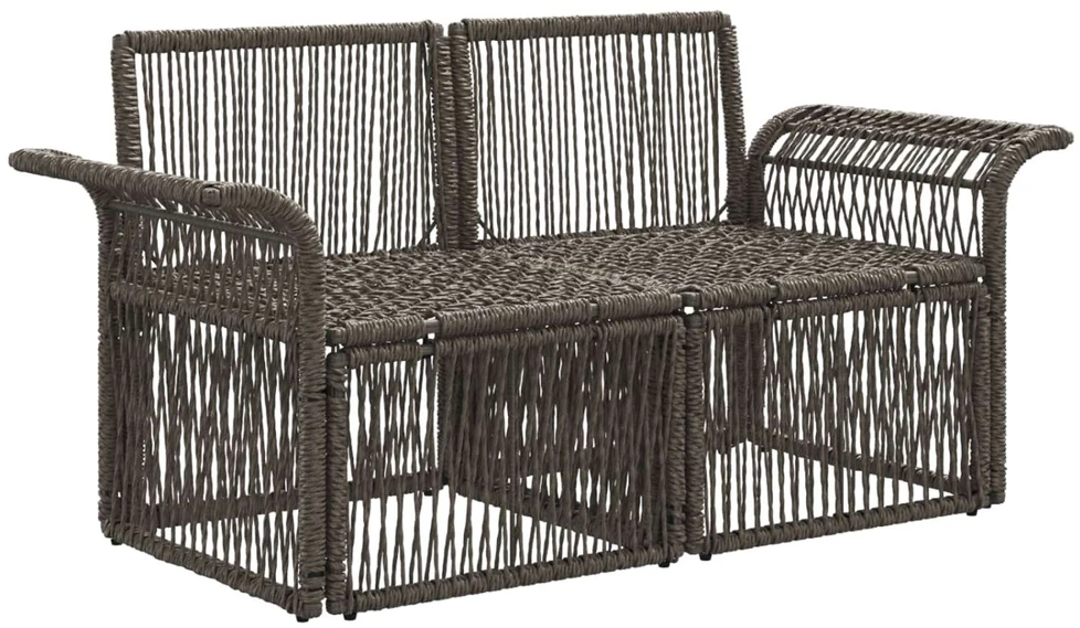 Sodo sofa 2-Vietų skaičius Pilka poliratanas