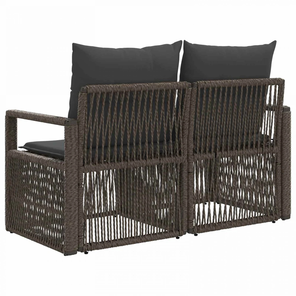 Sodo sofa 2-Vietų skaičius Pilka poliratanas