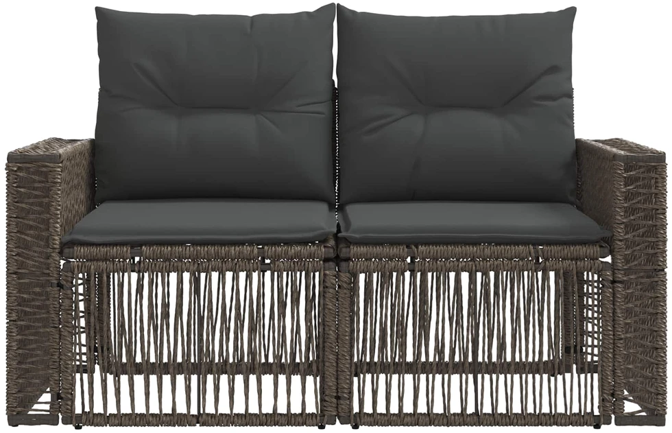 Sodo sofa 2-Vietų skaičius Pilka poliratanas