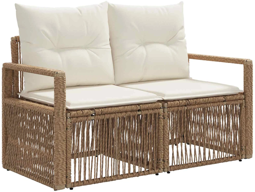 Sodo sofa 2-Vietų skaičius Smėlio poliratanas
