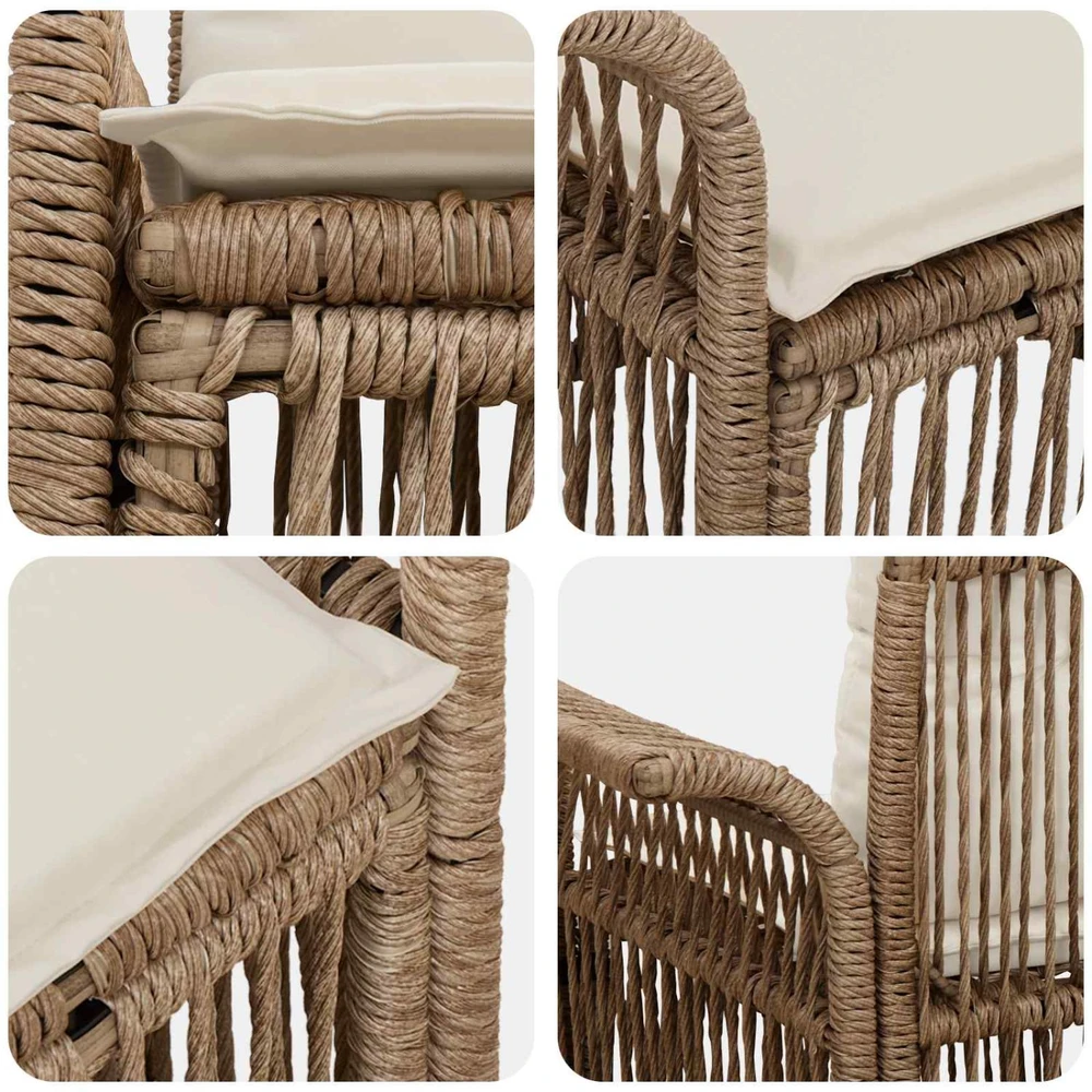 Sodo sofa 2-Vietų skaičius Smėlio poliratanas