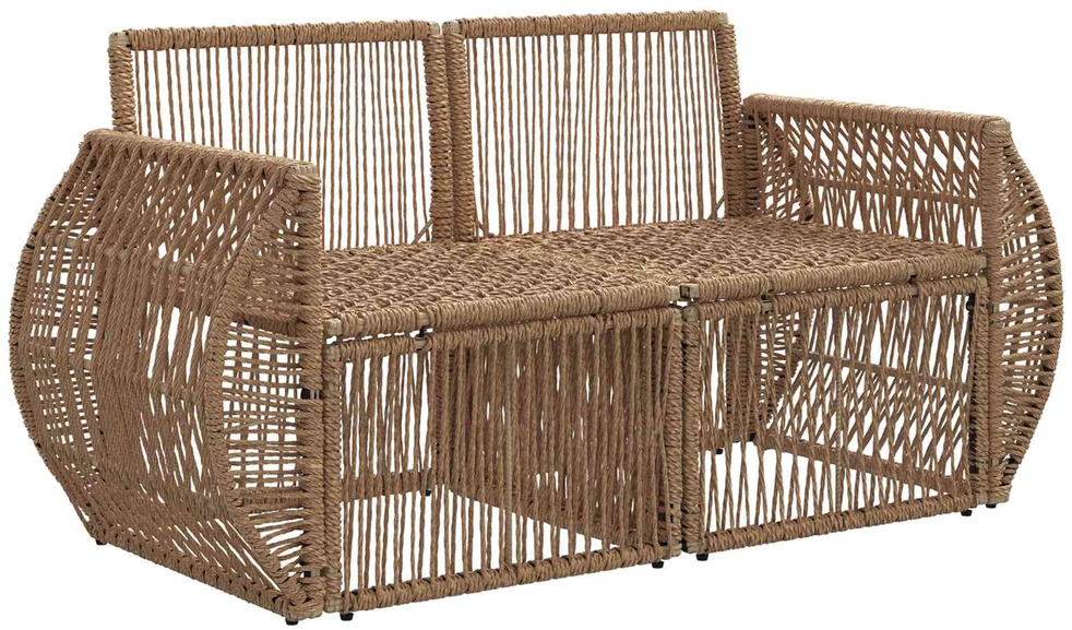 Sodo sofa 2-Vietų skaičius Smėlio poliratanas
