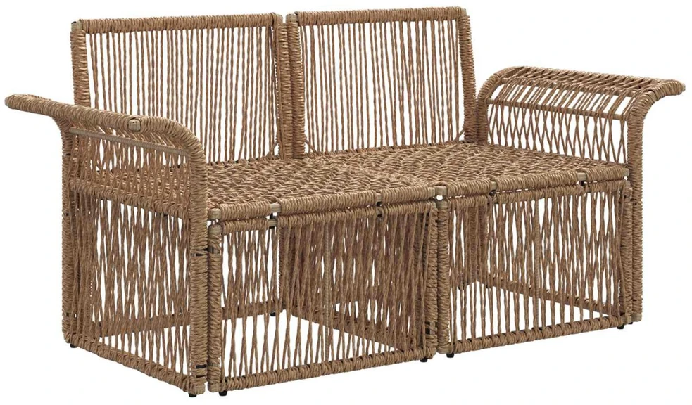 Sodo sofa 2-Vietų skaičius Smėlio poliratanas