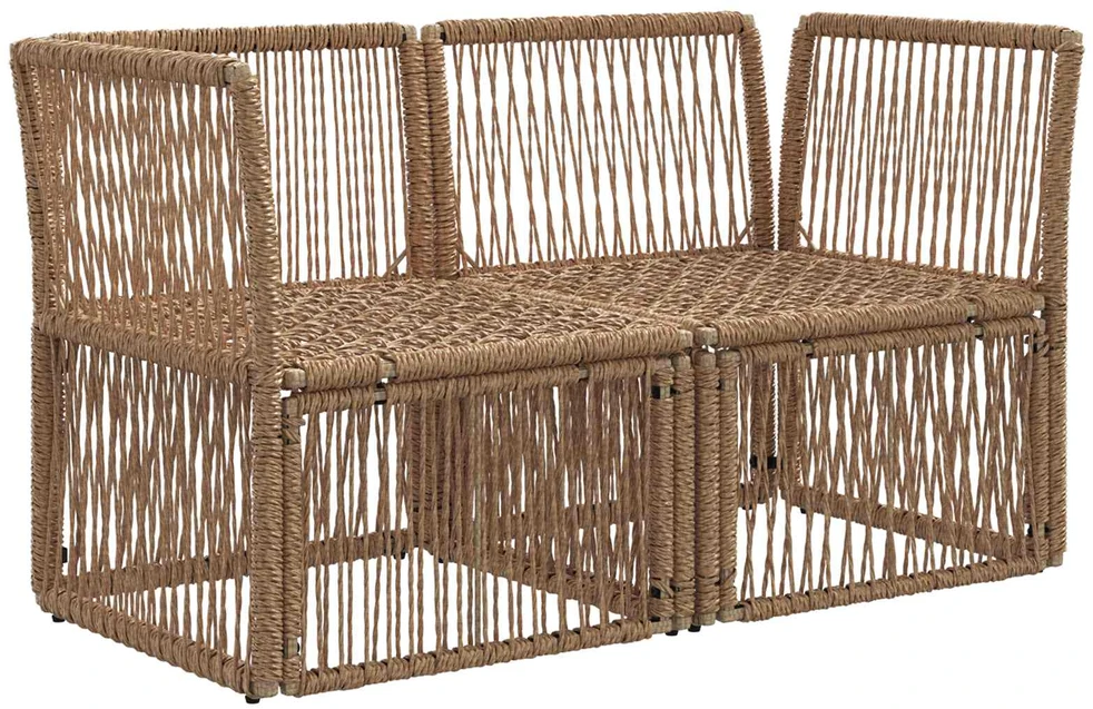 Sodo sofa 2-Vietų skaičius Smėlio poliratanas