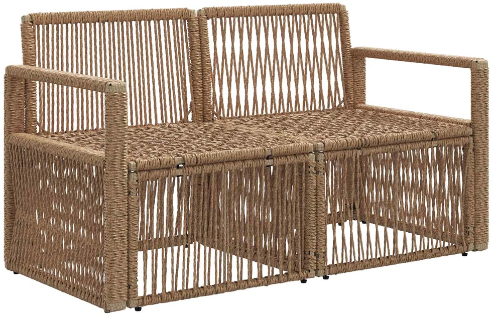 Sodo sofa 2-Vietų skaičius Smėlio poliratanas