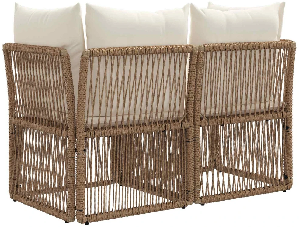 Sodo sofa 2-Vietų skaičius Smėlio poliratanas