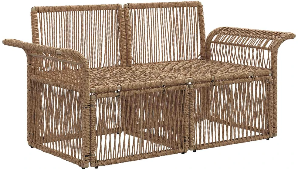 Sodo sofa 2-Vietų skaičius Smėlio poliratanas