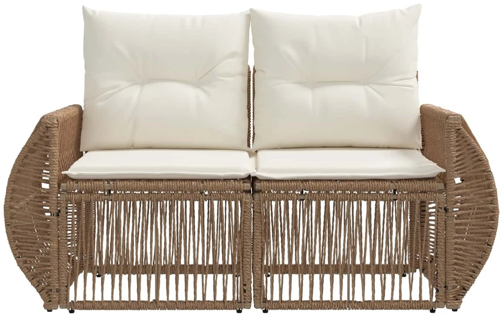 Sodo sofa 2-Vietų skaičius Smėlio poliratanas