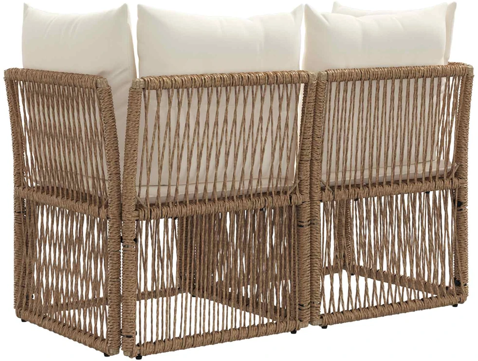 Sodo sofa 2-Vietų skaičius Smėlio poliratanas
