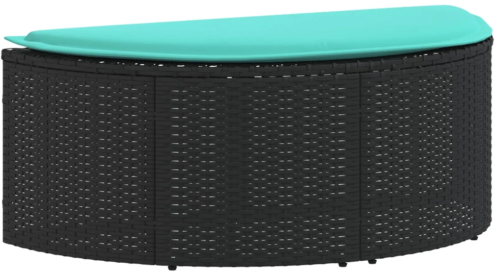 Sodo sofa 8 vnt. poliratanas Juoda ir turkio