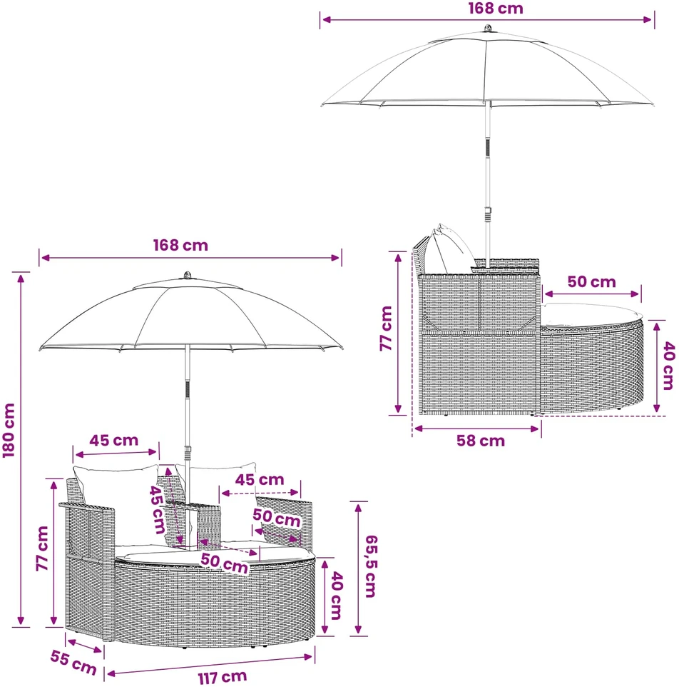 Sodo sofa 8 vnt. poliratanas Pilka ir tamsiai mėlyna