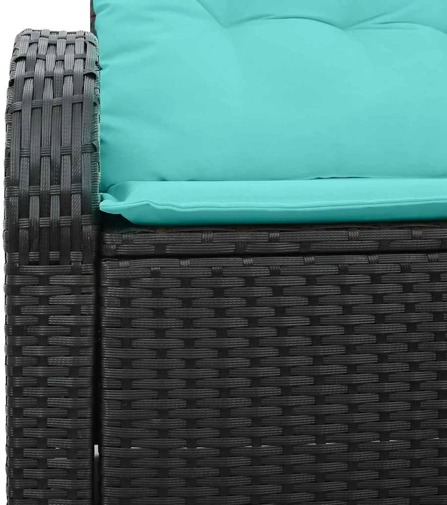 Sodo sofa Juoda 124 x 62 x 85cm poliratanas