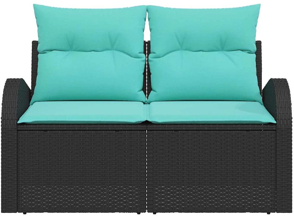Sodo sofa Juoda 124 x 62 x 85cm poliratanas