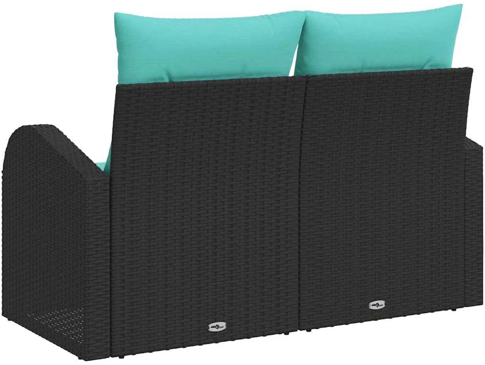 Sodo sofa Juoda 124 x 62 x 85cm poliratanas