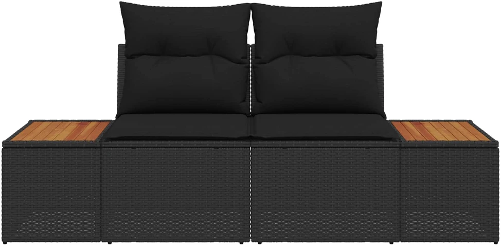 Sodo sofa Juoda 184 x 62 x 85cm poliratanas