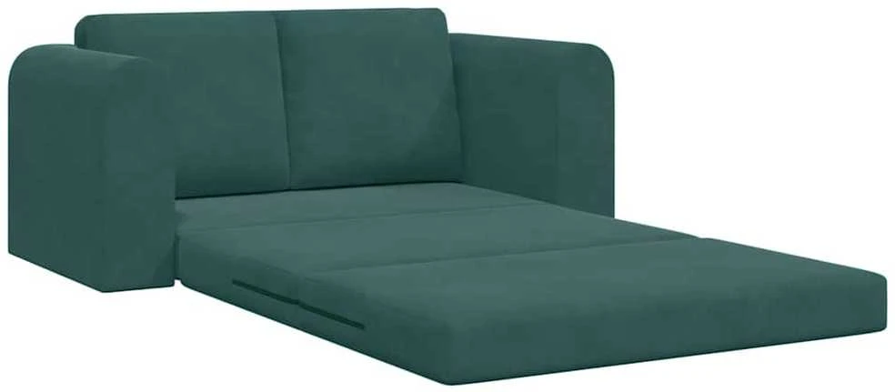 Sofa lova Tamsiai žalia 148 x 71 x 83 cm Aksomas